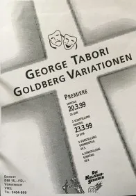 Plakat für Goldberg-Variationen