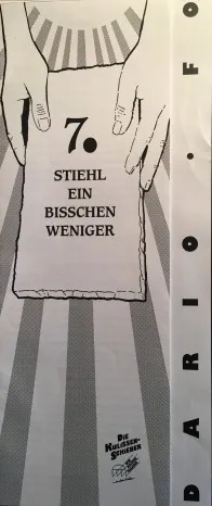 Plakat für 7.: Stiehl ein bisschen weniger