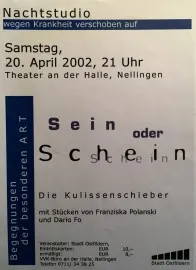 Plakat für Sein oder Schein